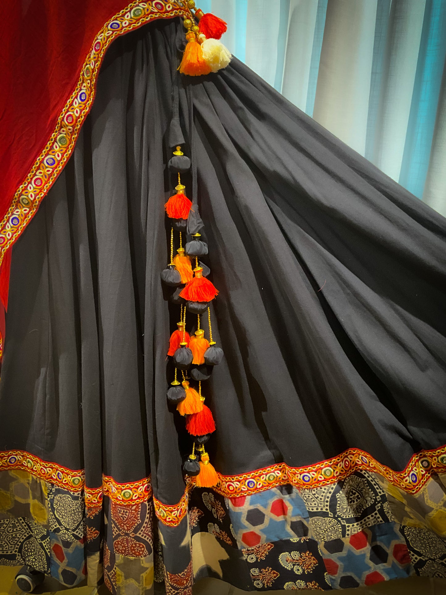 Black aplique work Navrang Chaniya choli